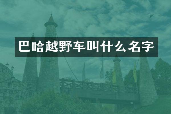 巴哈越野车叫什么名字