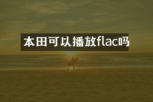 本以播放flac吗