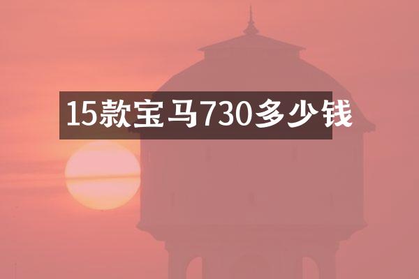 15款宝马730多少钱
