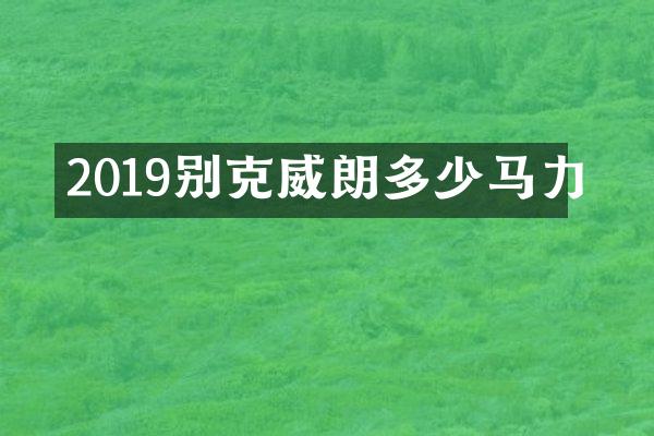 2019别克威朗多少马力