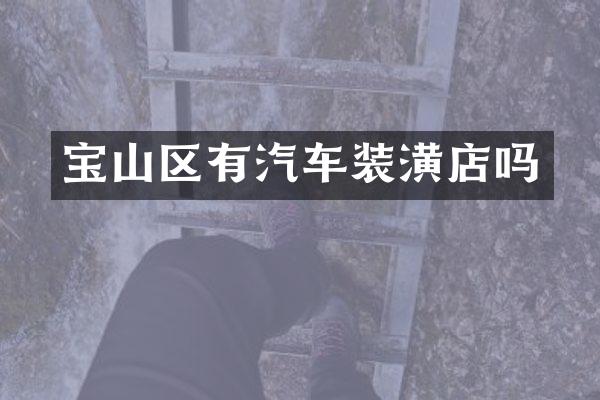 宝山区有汽车装潢店吗