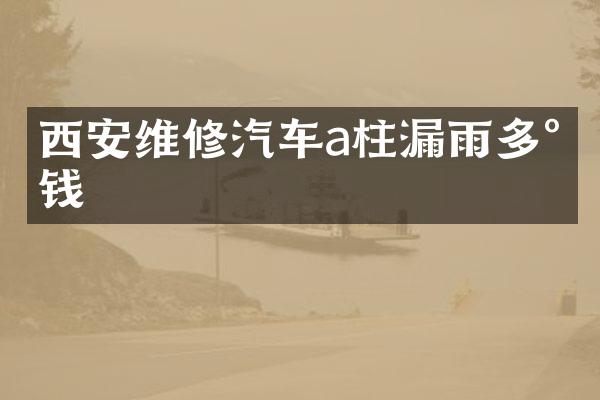 西安维修汽车a柱漏雨多少钱