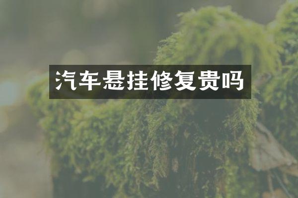汽车悬挂修复贵吗