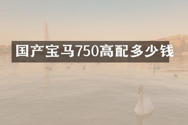 国产宝马750高配多少钱