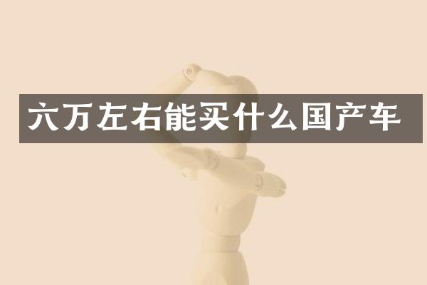 六万左右能国产车