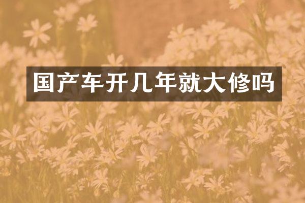 国产车开几年就大修吗
