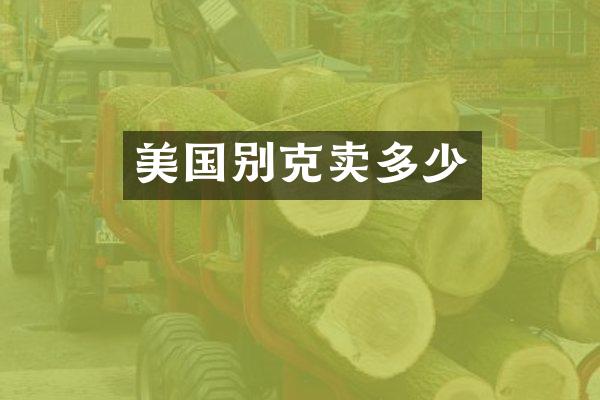美国别克卖多少