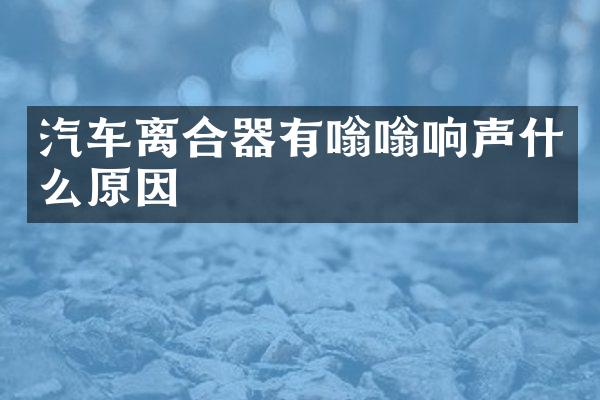 汽车离合器有嗡嗡响声什么原因