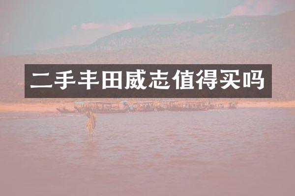 二手丰田威志值得买吗
