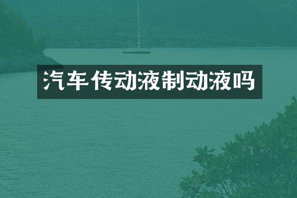 汽车传动液制动液吗