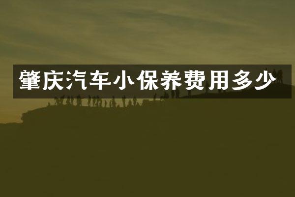 肇庆汽车小保养费用多少