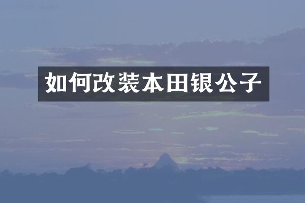 如何改装本田银公子