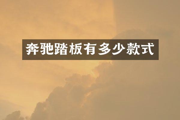 奔驰踏板有多少款式