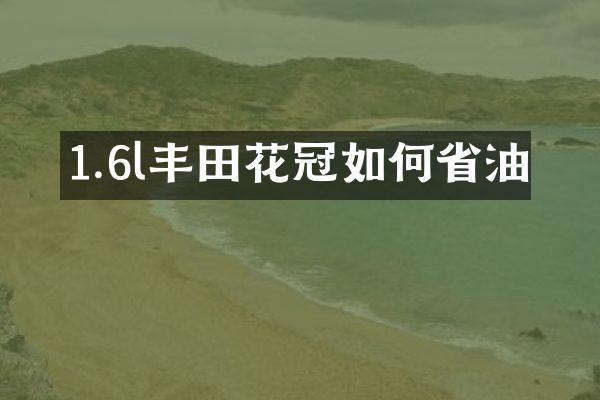 1.6l丰田花冠如何省油