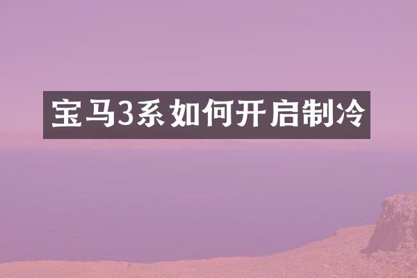 宝马3系如何开启制冷