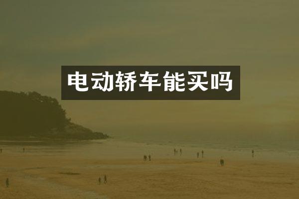 电动轿车能买吗