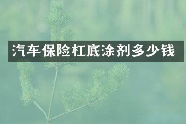 汽车保险杠底涂剂多少钱