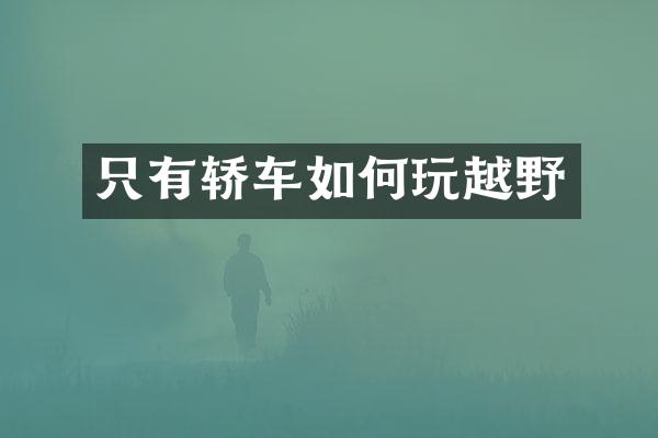 只有轿车如何玩越野