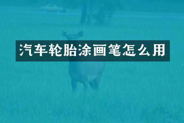 汽车轮胎涂画笔怎么用