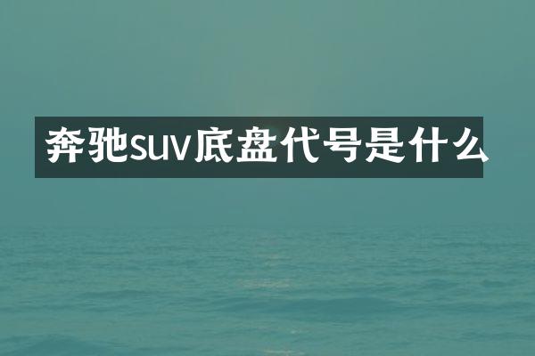 奔驰suv底盘代号是什么