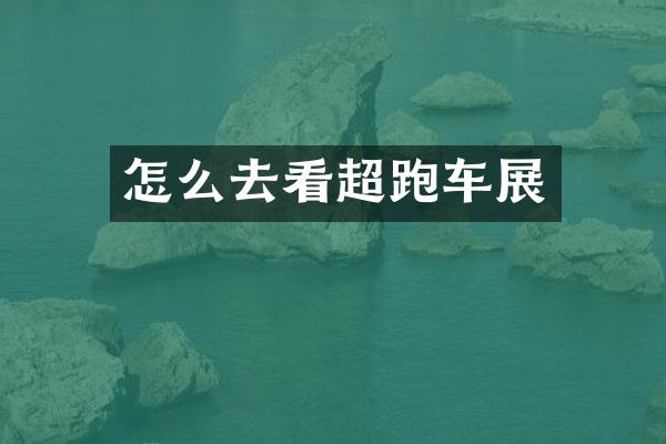 怎么去看超跑车展