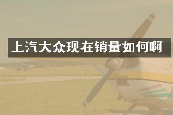 上汽大众现在销量如何啊
