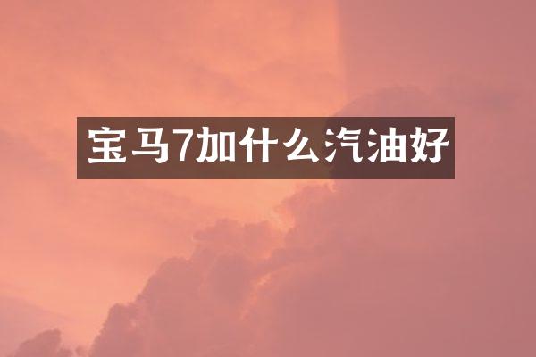 宝马7加什么汽油好