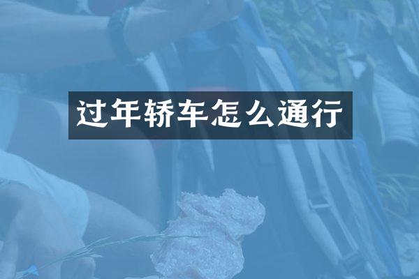 过年轿车怎么通行