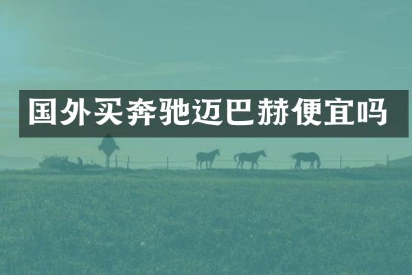 国外买奔驰迈巴赫便宜吗