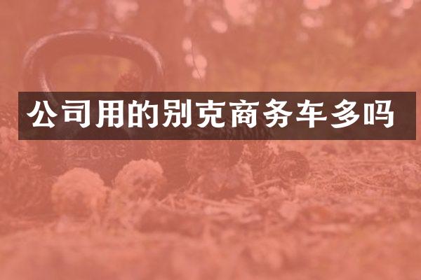公司用的别克商务车多吗