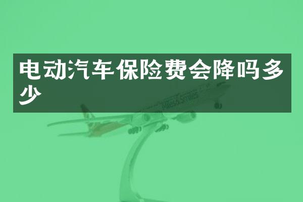 电动汽车保险费会降吗多少