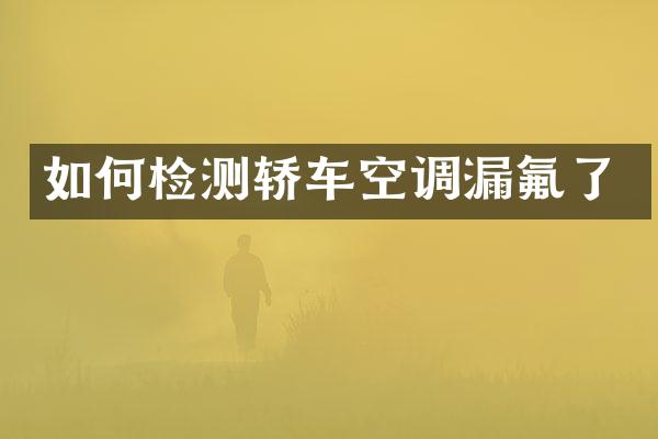 如何检测轿车空调漏氟了