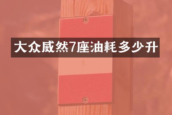 大众威然7座油耗多少升