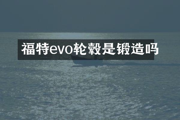 福特evo轮毂是锻造吗