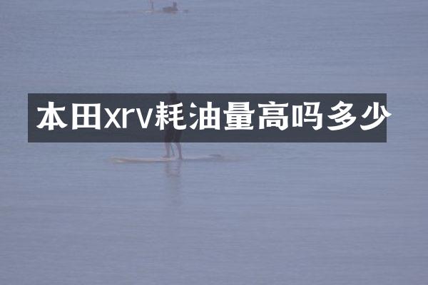 本田xrv耗油量高吗多少