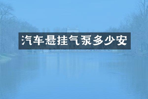 汽车悬挂气泵多少安