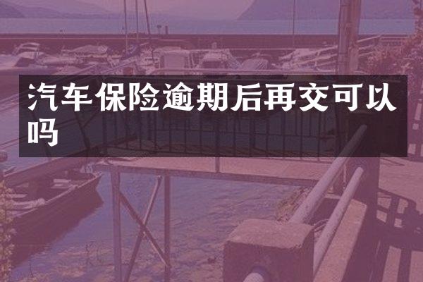 汽车保险逾期后再交可以吗