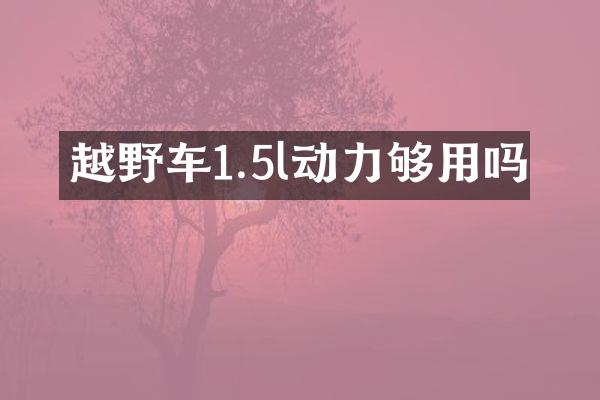 越野车1.5l动力够用吗