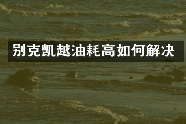 别克凯越油耗高如何解决