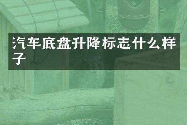 汽车底盘升降标志什么样子