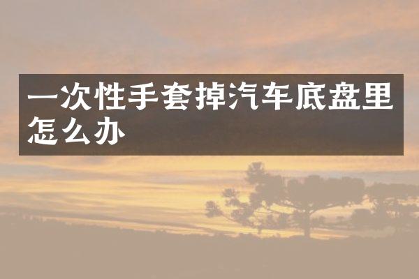 一次性手套掉汽车底盘里怎么办