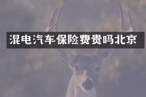 混电汽车保险费贵吗北京