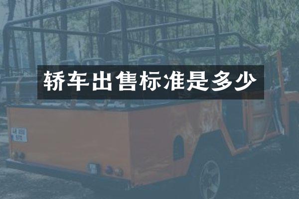 轿车出售标准是多少