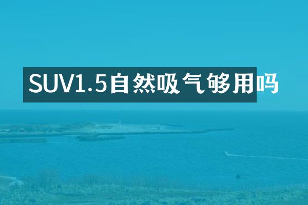 SUV1.5自然吸气够用吗