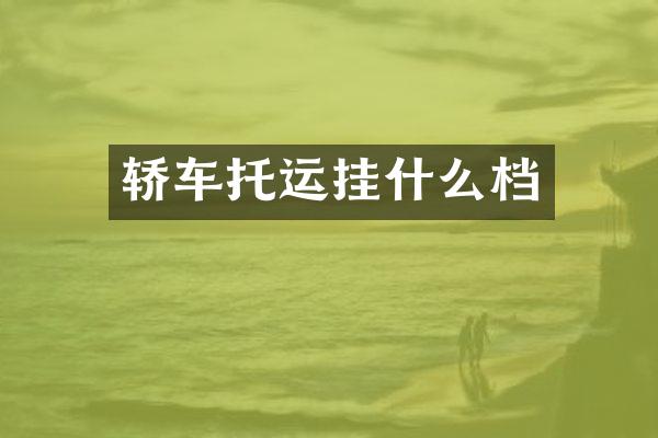 轿车托运挂什么档