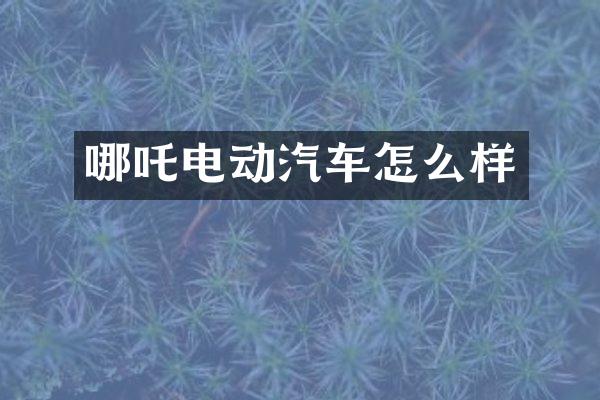 哪吒电动汽车怎么样