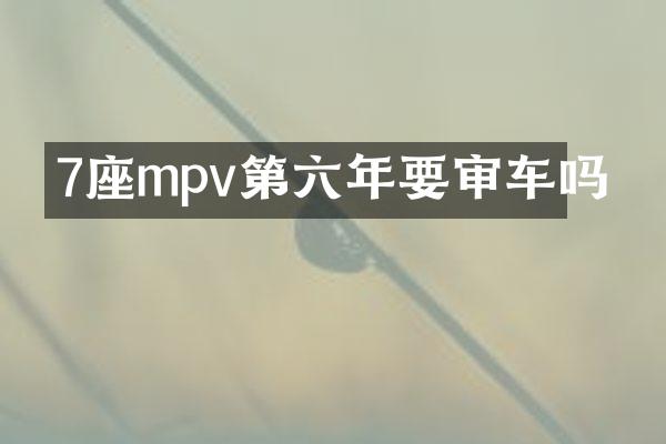 7座mpv第六年要审车吗