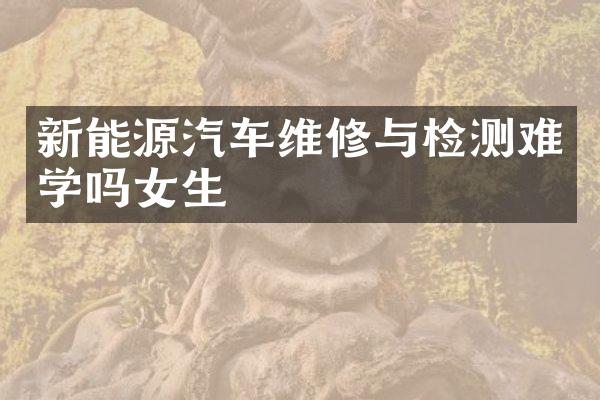 新能源汽车维修与检测难学吗女生