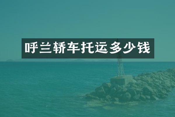 呼兰轿车托运多少钱