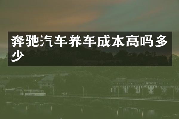 奔驰汽车养车成本高吗多少